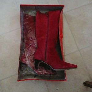 Red Swede boots 8